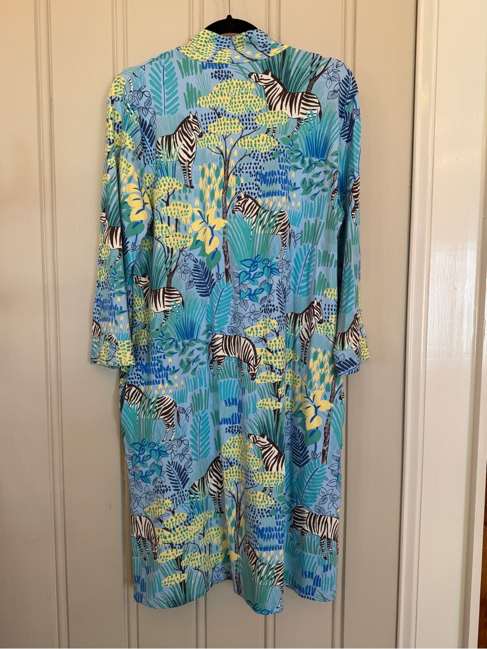 J.  McLaughlin Zebra Women’s Shift Dress size XL Summer pockets - Picture 6 of 7